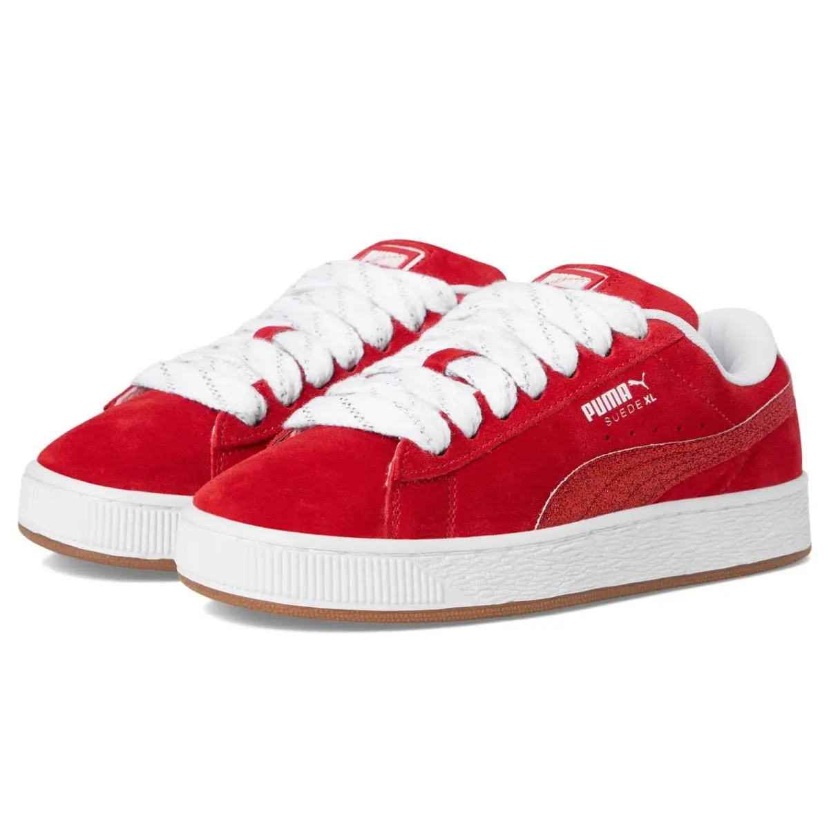 Puma Unisex Suede XL Big Kid For All Time Red/puma White/puma Silver 4 Big Kid