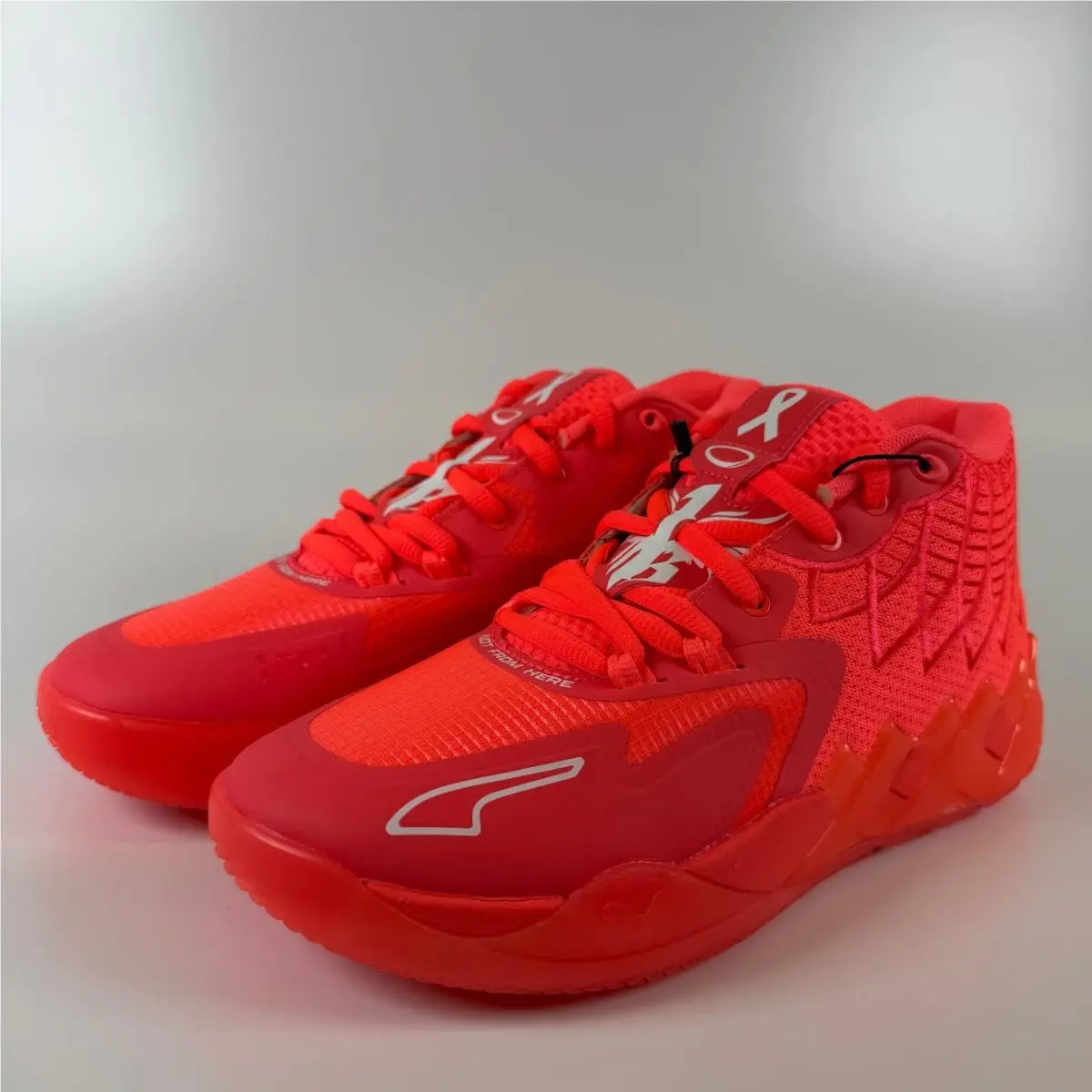 Puma Lamelo Ball MB.01 Breast Cancer Awareness Red Mens Shoes Sz 7.5 376848-01