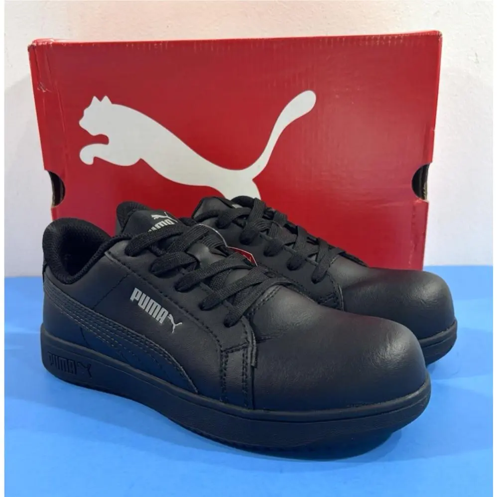 6.5 R Womens Puma Iconic Low Composite Toe Safety Shoes 640105 Black