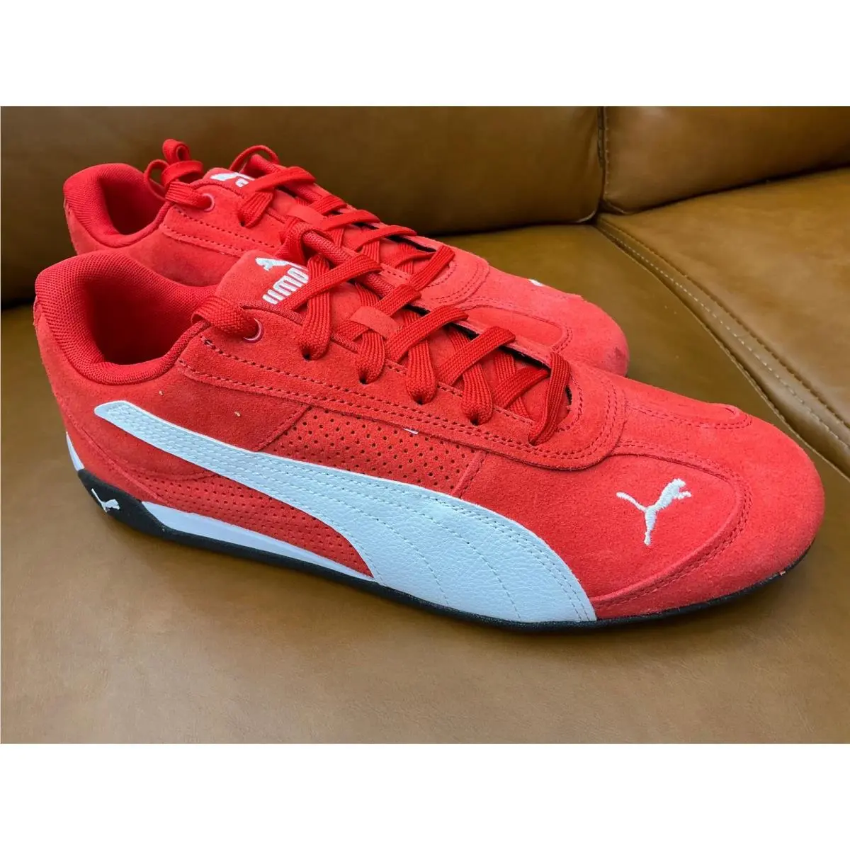 Puma Replicatch SD Sneakers Mens 10.5 Red Excellent Suede Low Top 405097-03