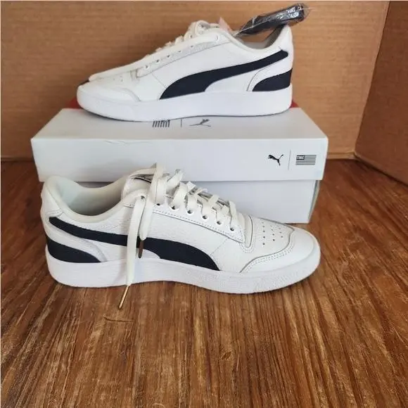 Puma x Tmc Ralph Sampson Hussle Way Mens 8 Sneaker White Navy Gold Signature
