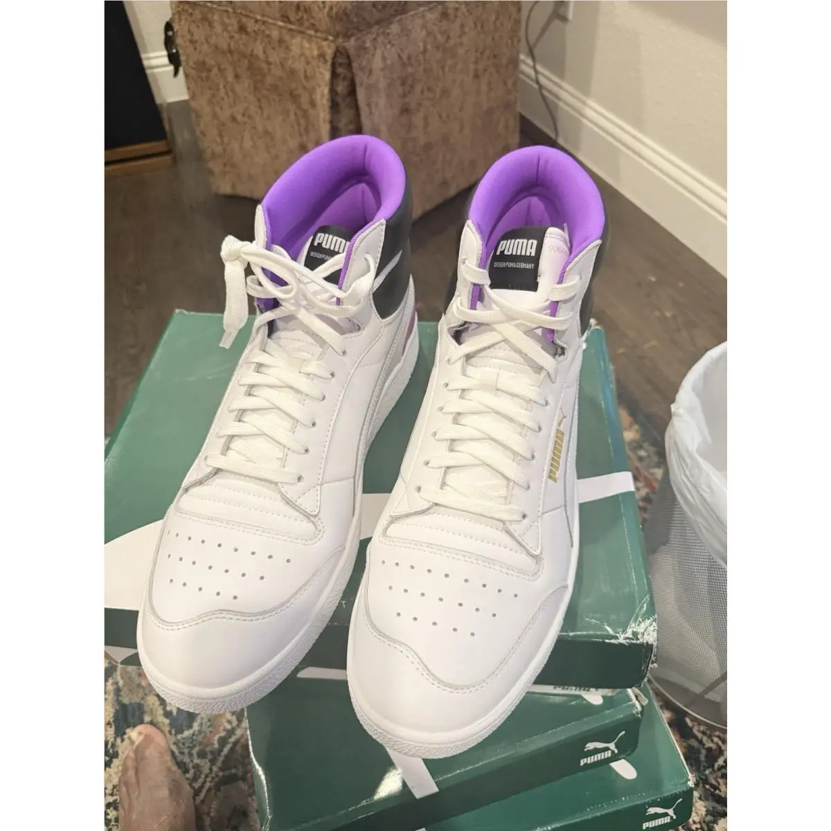 Size 15 - Puma Ralph Sampson Mid Purple Glimmer