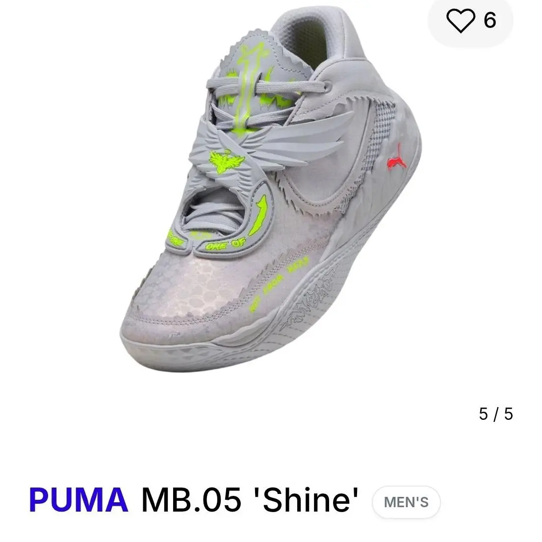 Puma shoes - PUMA MB 05 - 312480-01 - Silver 1