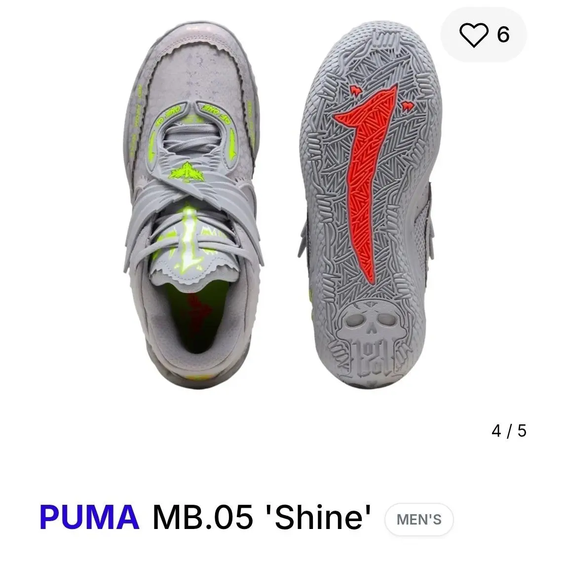 Puma shoes - PUMA MB 05 - 312480-01 - Silver 3