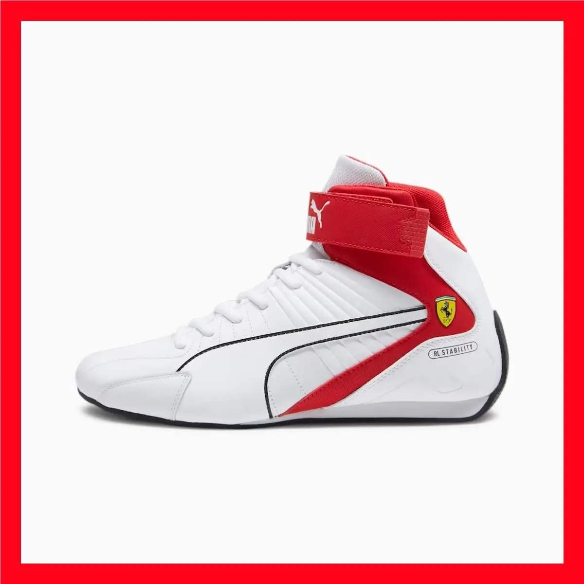 Puma Scuderia Ferrari Kart Cat Mid Driving Shoes White Red 307512 04 Men Size 12