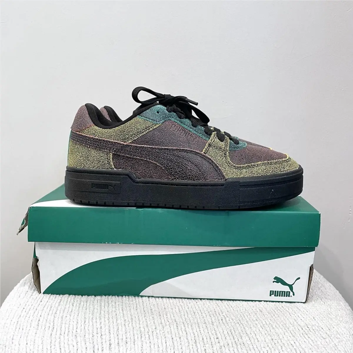 Puma Men`s US 9 CA Pro Block Party Multicolored Sneakers Shoes Black