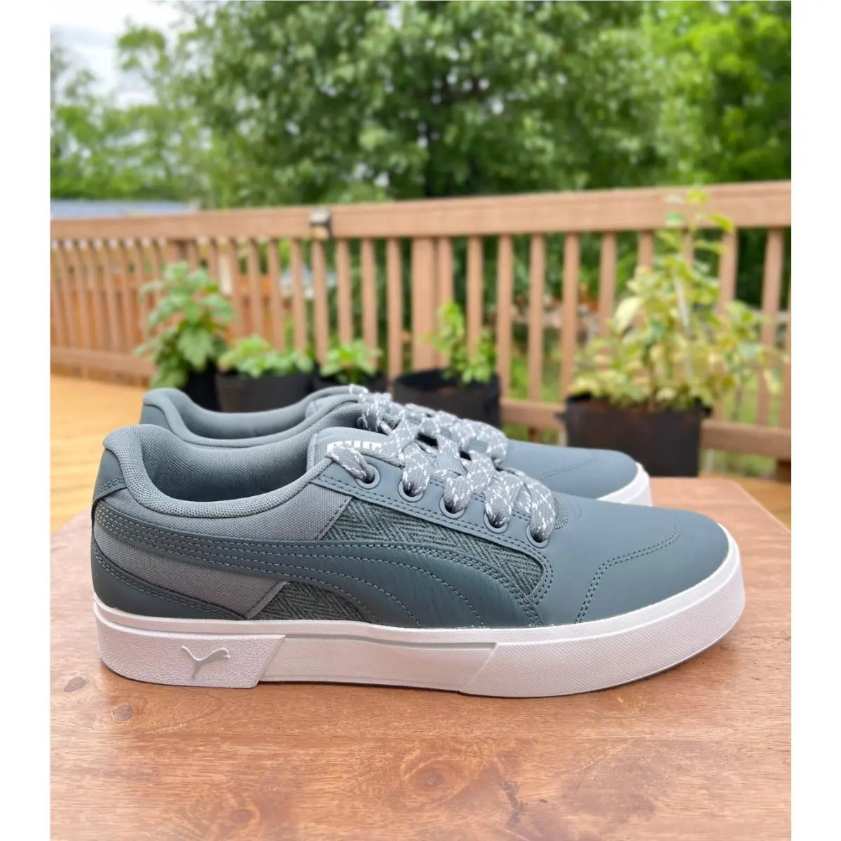 Puma Crey Sd Lace Up Mens Blue Grey Sneakers Casual Shoes 385581-03 Size 11.5