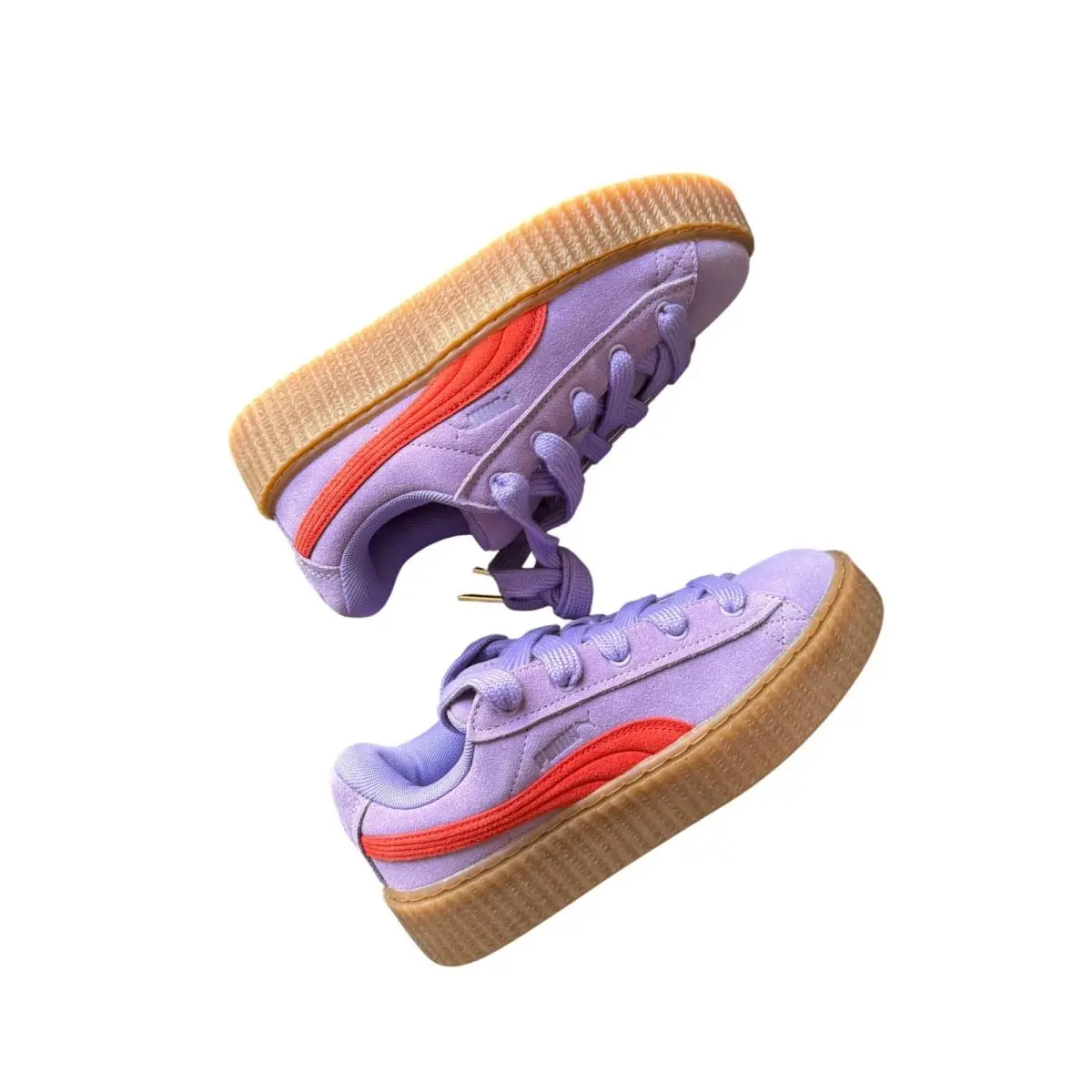 Puma Fenty Rihanna Suede Cleated Creeper Shoes Lavender Pop Sneakers