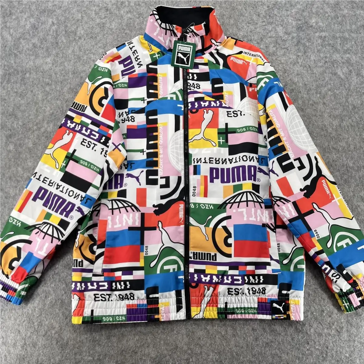Puma International Lab Woven Track Jacket Mens S Multicolor Aop
