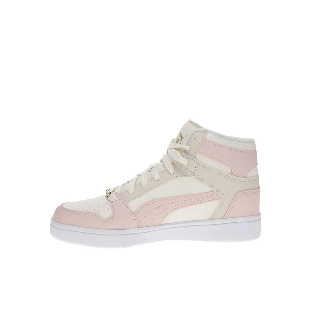 Puma shoes - PUMA Rebound Layup Rcl Bling Lace Up  Youth - 40519802 - Pink, White (UPC: 198555379150) 1