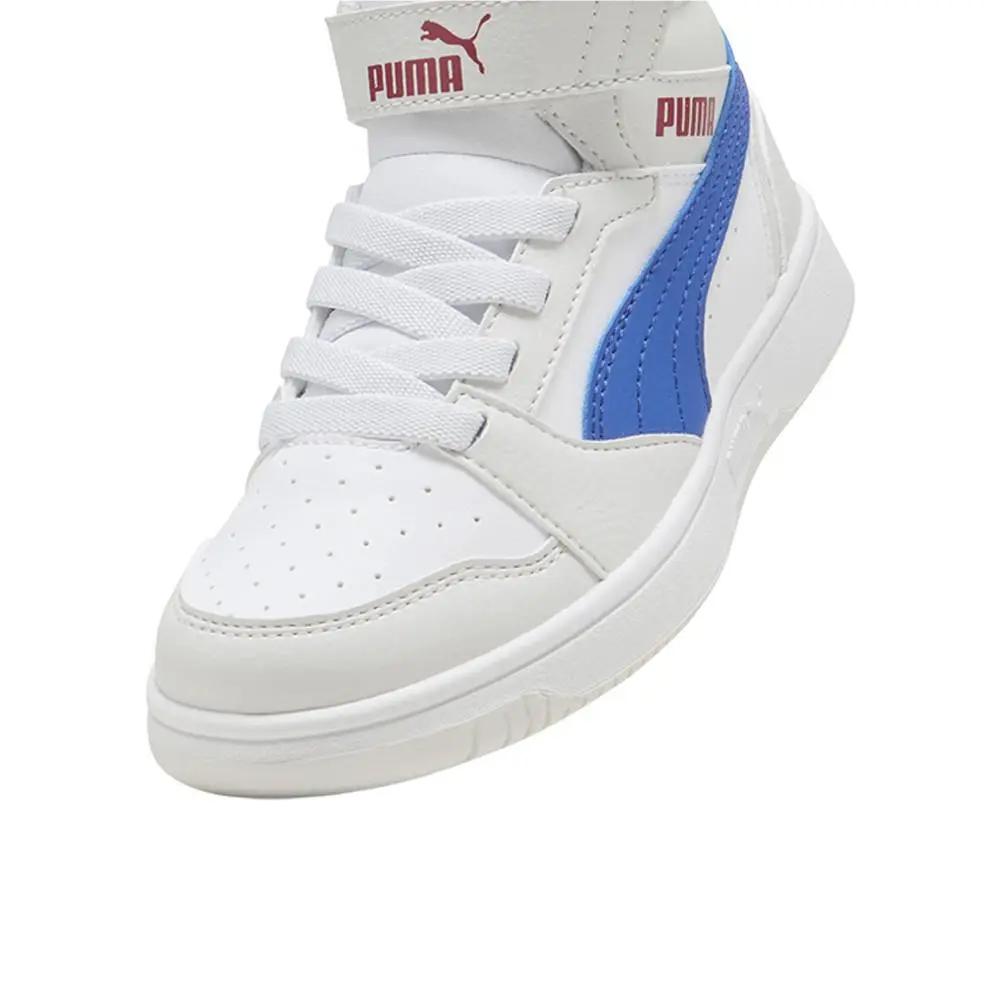 Puma shoes - PUMA Rebound V6 Mid High Top  Toddler - 39383224 - White (UPC: 197673848333) 4