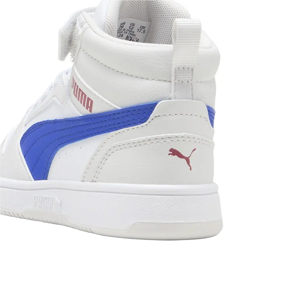 Puma shoes - PUMA Rebound V6 Mid High Top  Toddler - 39383224 - White (UPC: 197673848333) 5