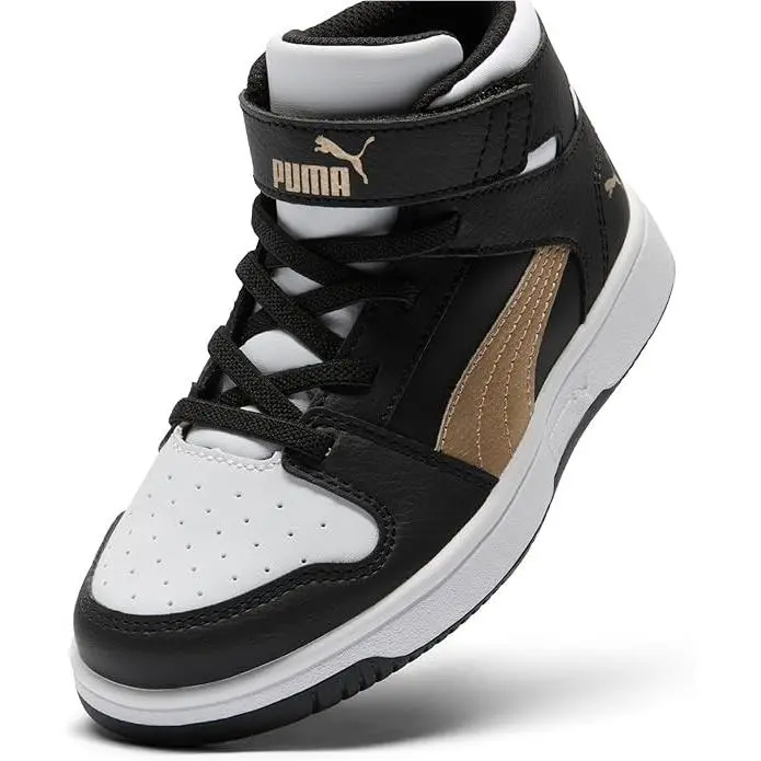 Puma shoes - Rebound Layup Mid Hook & Loop - Black / Gold / White (UPC: 197672688978) 0