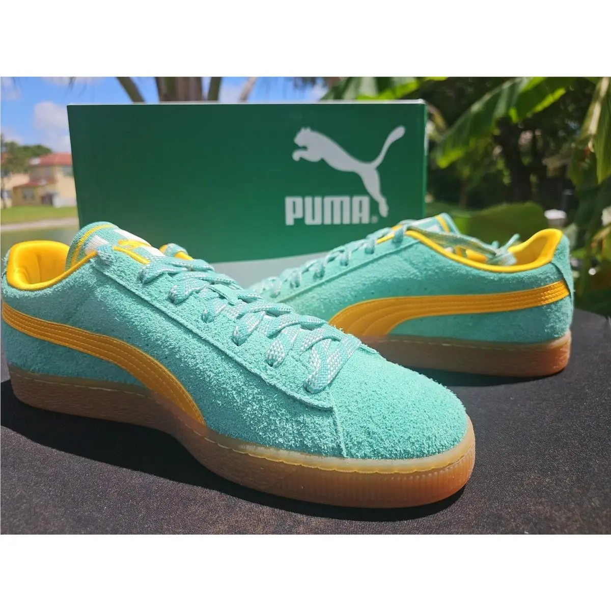 Men Size 12Puma Suede Supertifo Jade Frost Gum Casual Lifestyle Shoes 398810-01