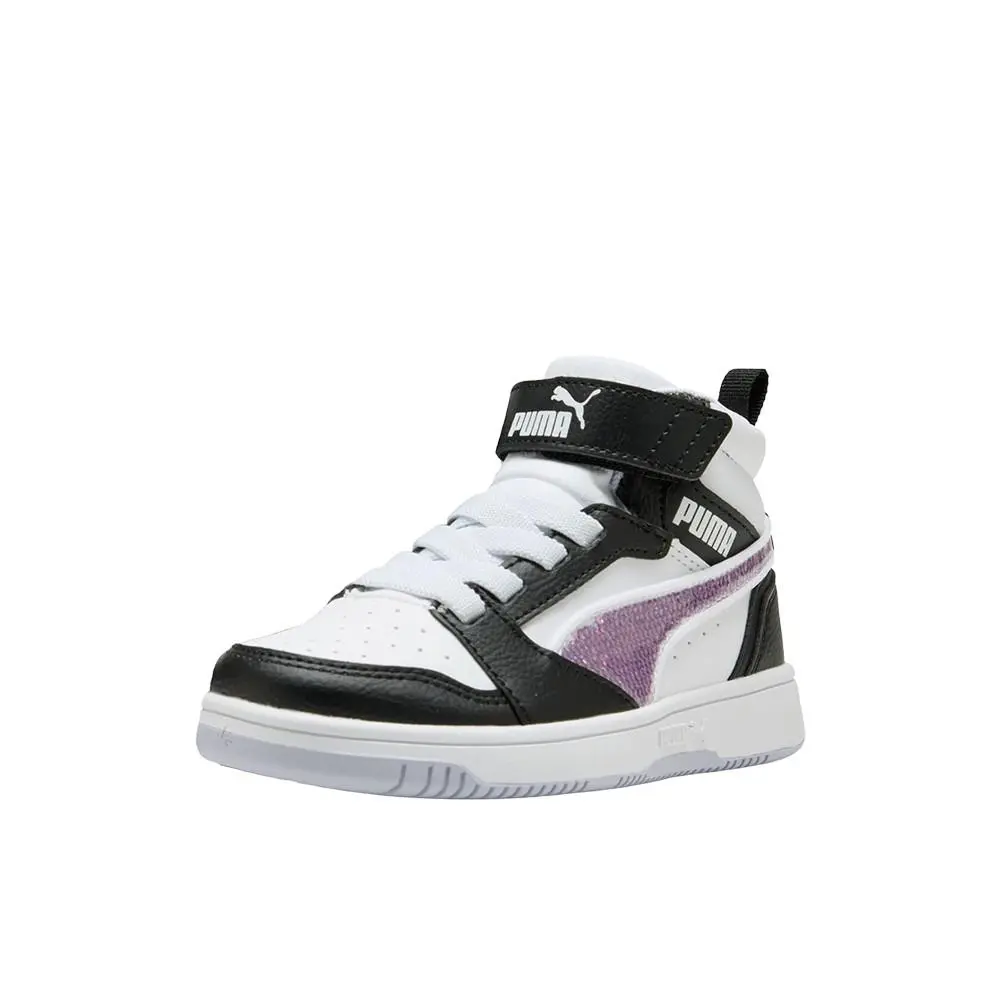 Puma shoes - PUMA Rebound V6 Sequins High Top  Toddler - 40578601 - White (UPC: 198555737981) 0