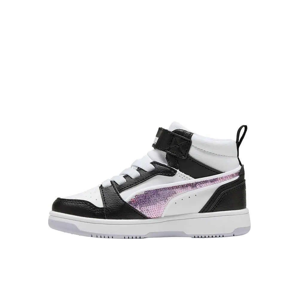 Puma shoes - PUMA Rebound V6 Sequins High Top  Toddler - 40578601 - White (UPC: 198555737981) 1