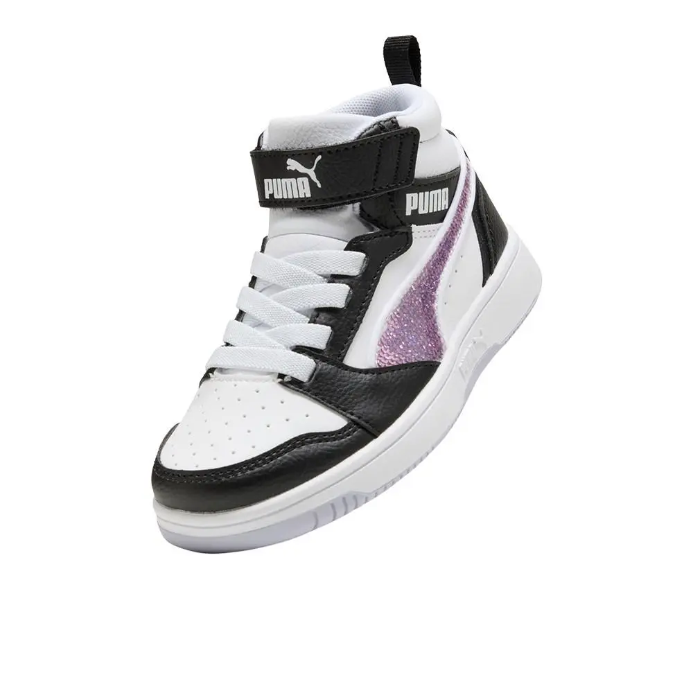 Puma shoes - PUMA Rebound V6 Sequins High Top  Toddler - 40578601 - White (UPC: 198555737981) 4