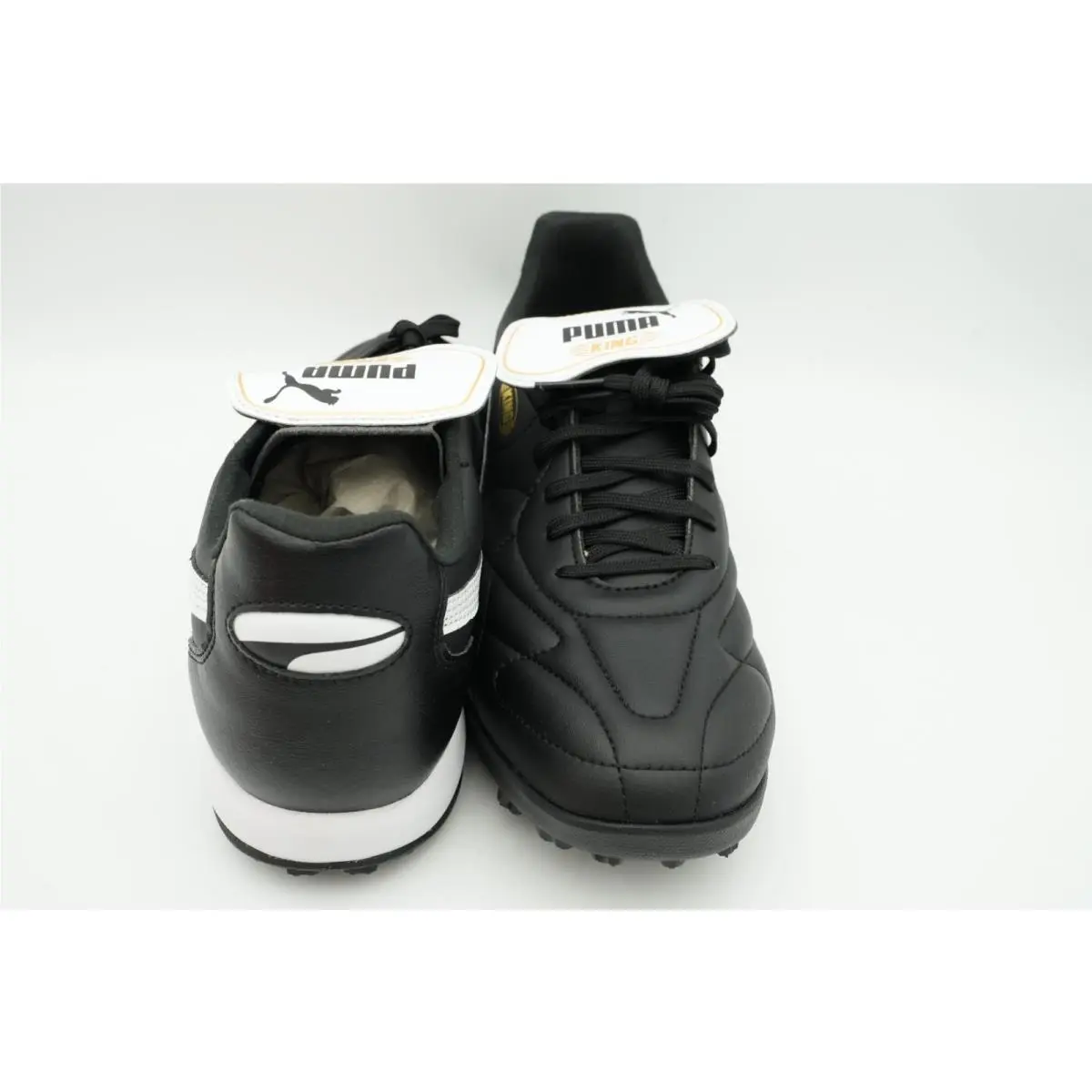 Puma King Top TT Men`s Size 11.5 Black/white/gold