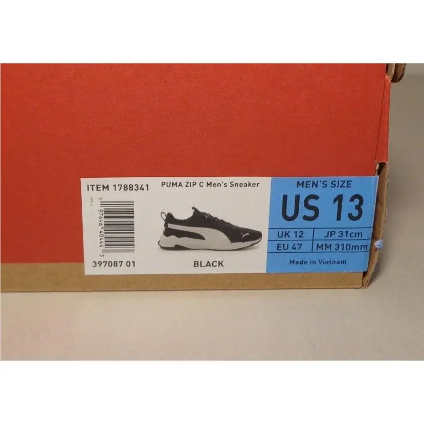 Puma shoes - PUMA ZIP C - ZIP - Black/White (UPC: 197646404443) 19