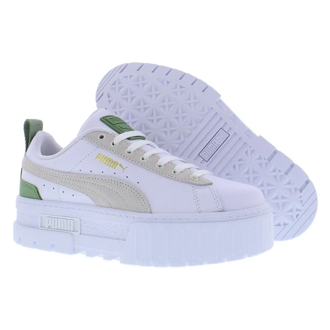 Mayze Gentle Womens Shoes Size 7.5 Color:  White/dusty Green by Puma