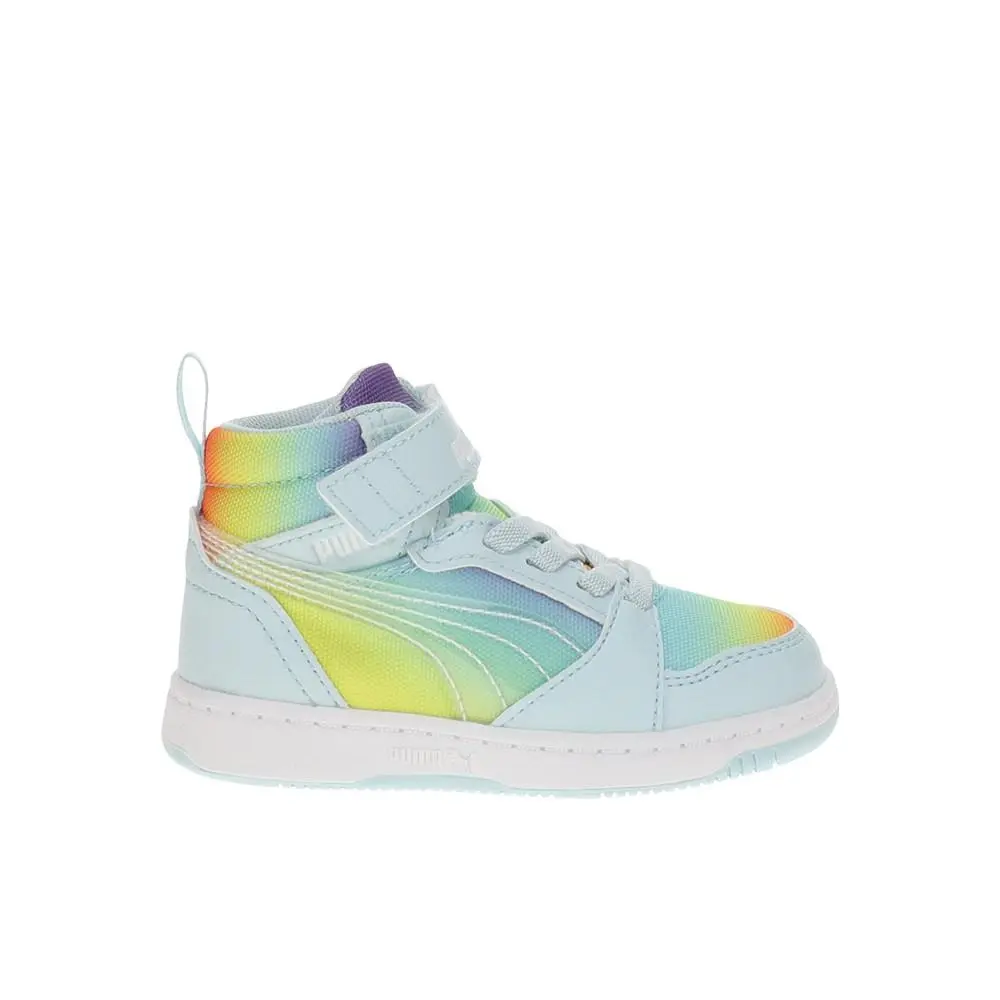 Puma Rebound V6 Rainbow High Top Toddler Girls Size 6 M Sneakers Casual Shoes 4