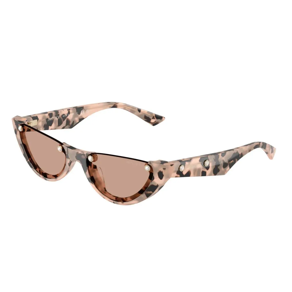 Jimmy Choo JC5049HU 508073 Pink Havana Brown 53 mm Women`s Sunglasses