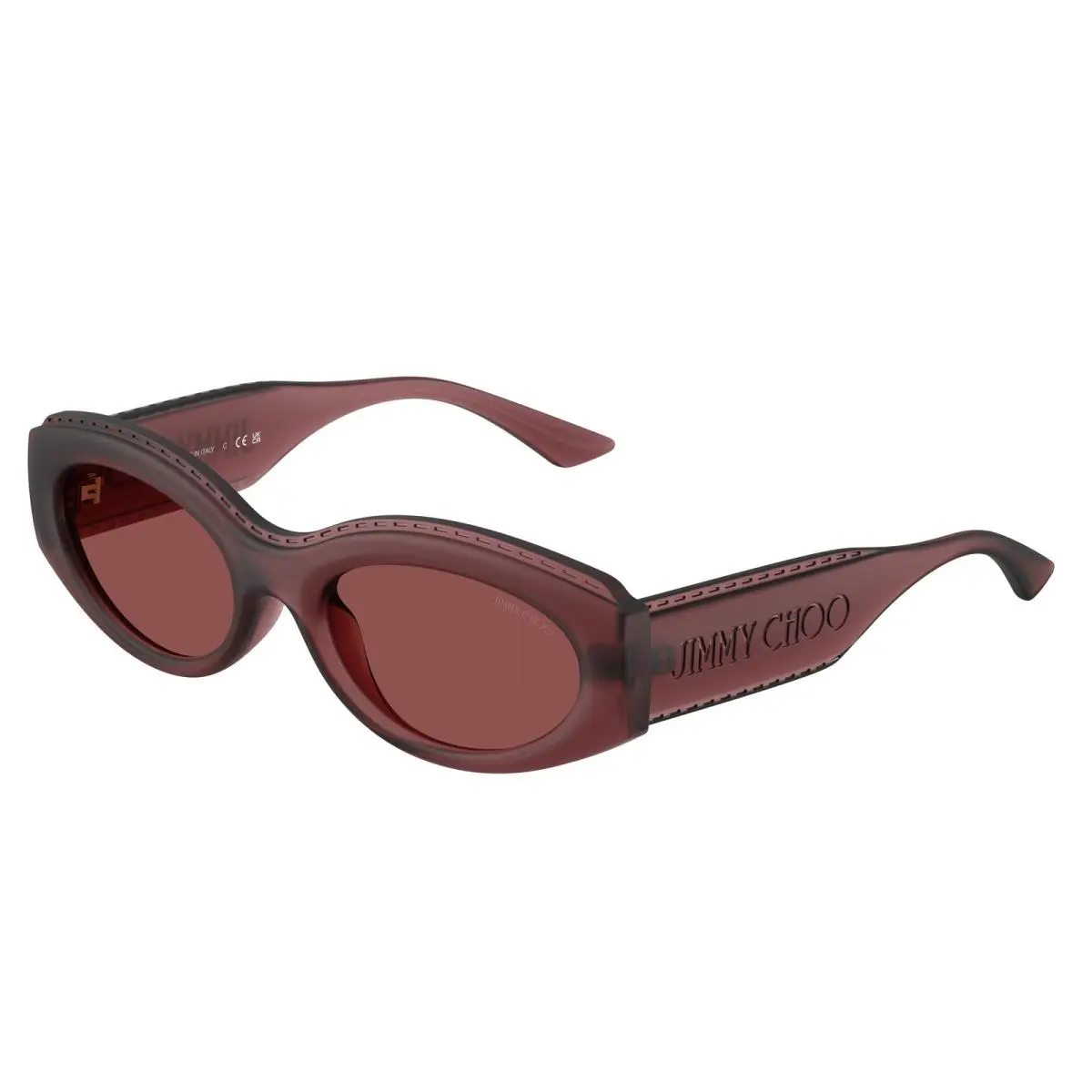 Jimmy Choo JC6002U 509375 Transp Cranberry Dark Violet 54 mm Women`s Sunglasses