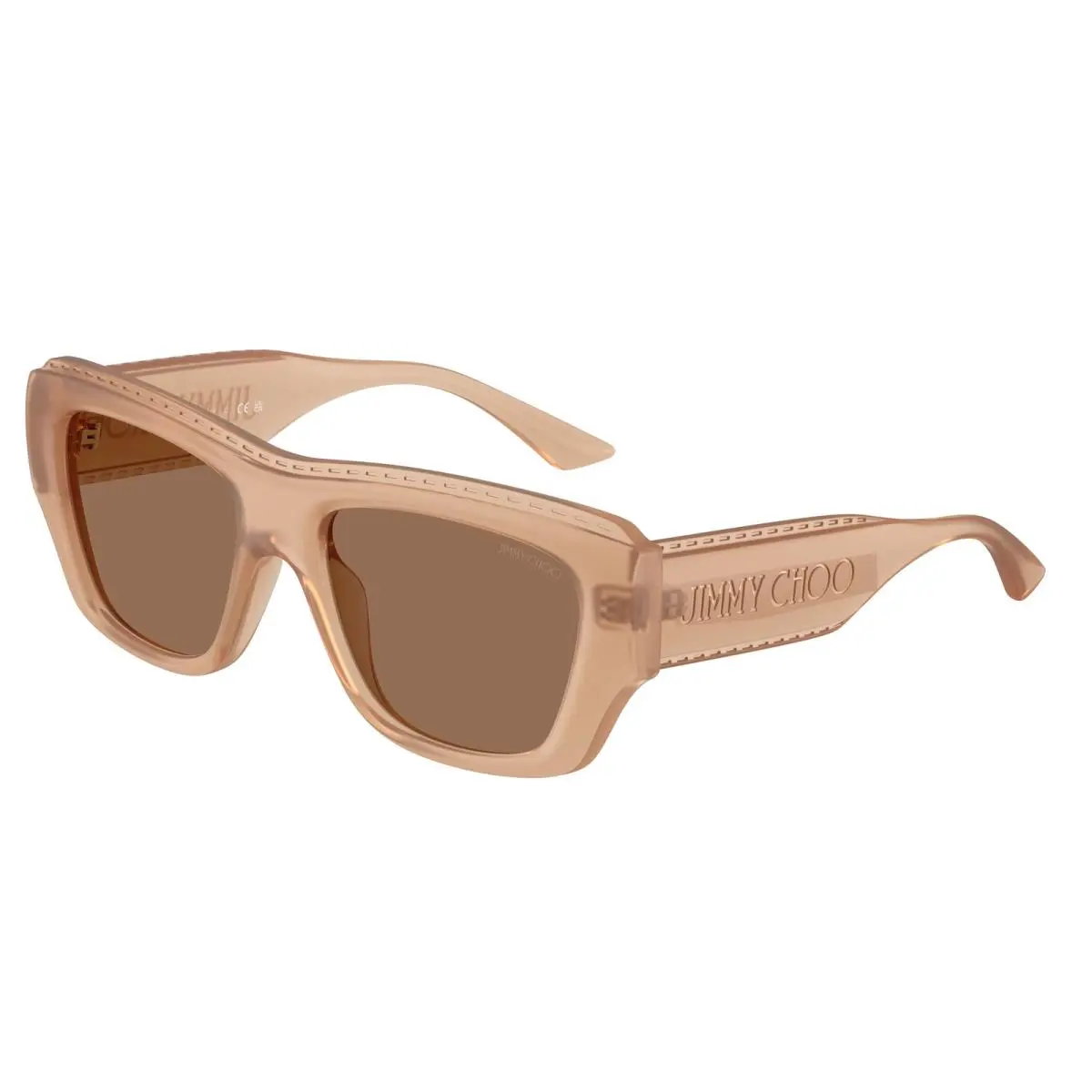 Jimmy Choo JC6003U 509173 Transparent Tan Dark Brown 54 mm Women`s Sunglasses
