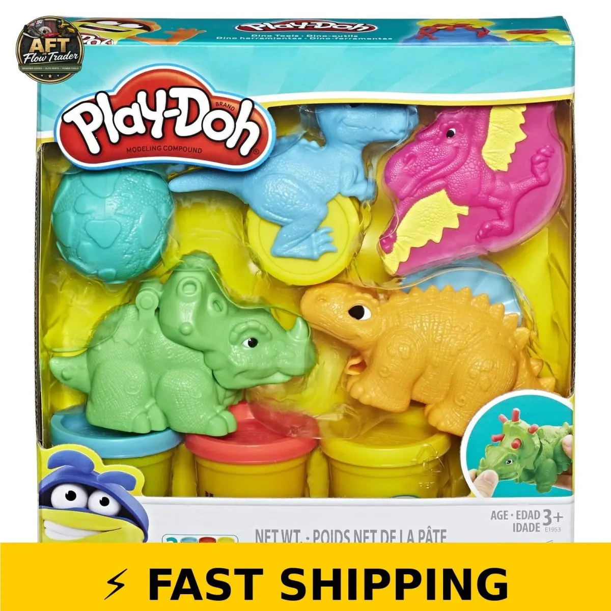 Play-doh Dino Tools Dinosaur Toys with 3 Cans of Colors