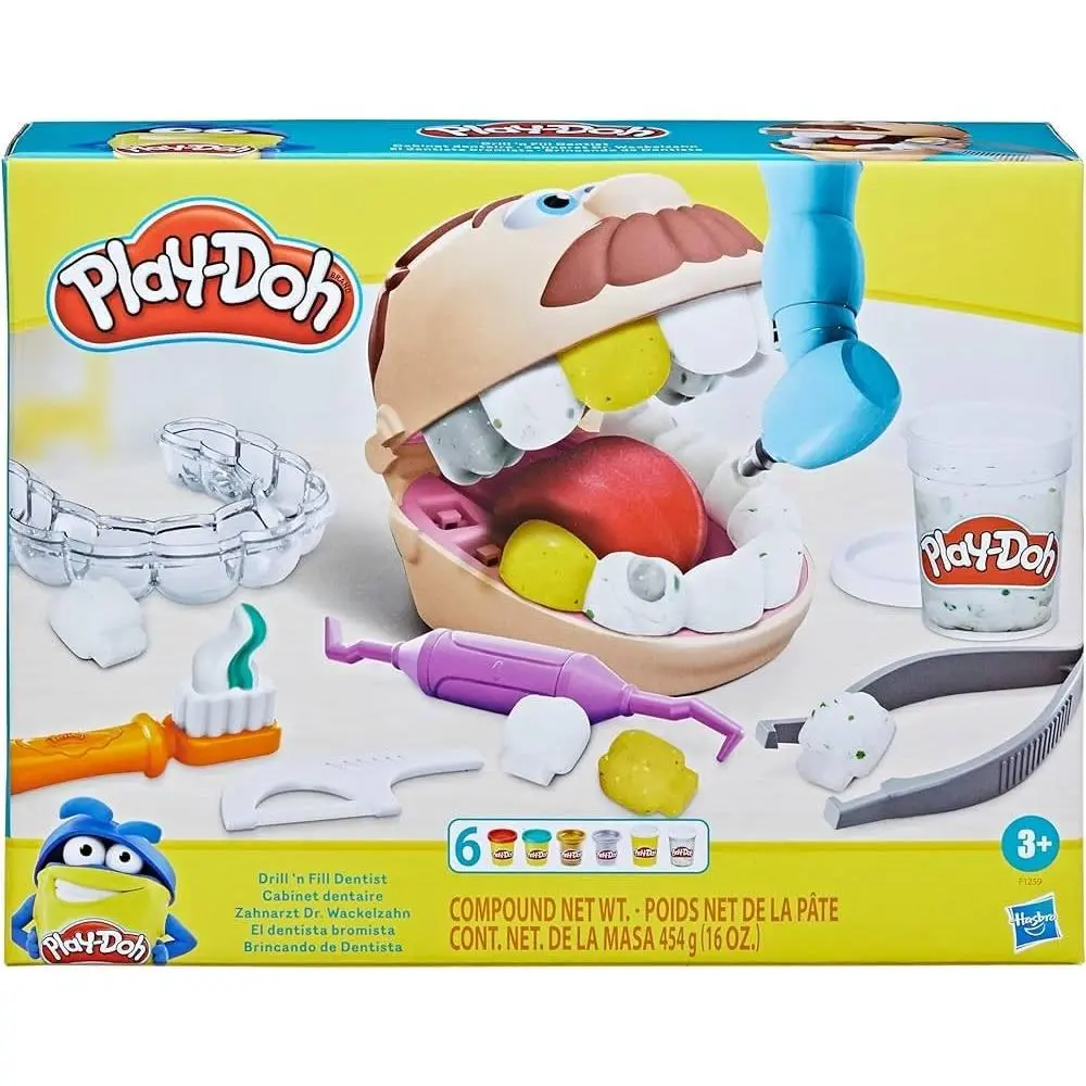 Play-doh Drill `n Fill Dentist Toy For Toddlers Modelling Compound Se