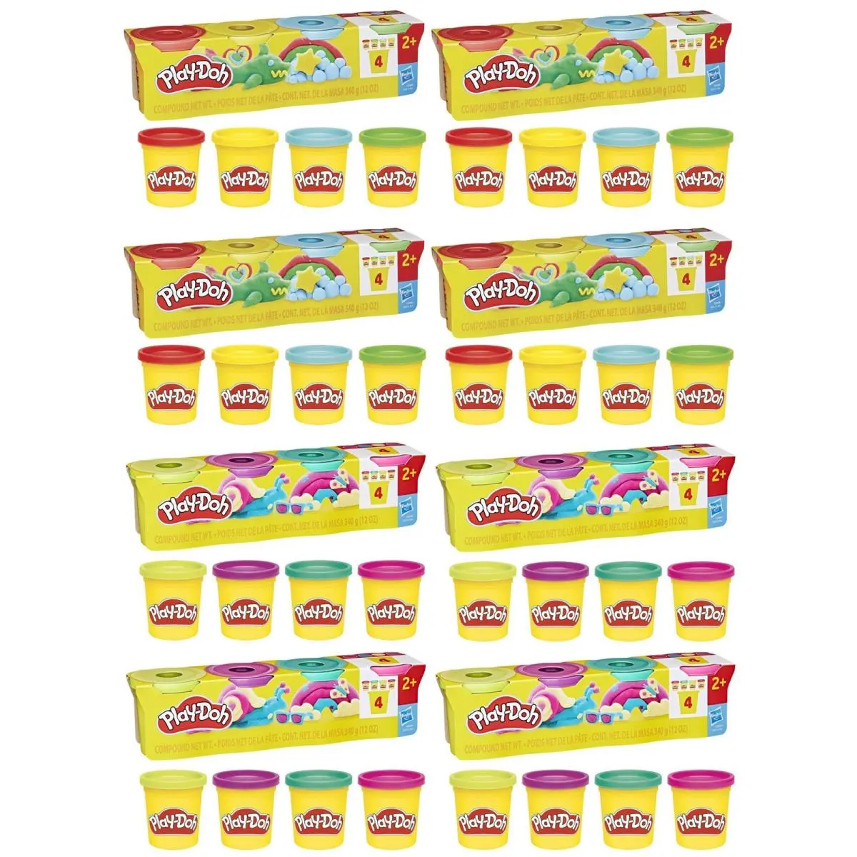 Play-doh G3404 4 Pack 32 Cans 3 Ounce Modeling Compound
