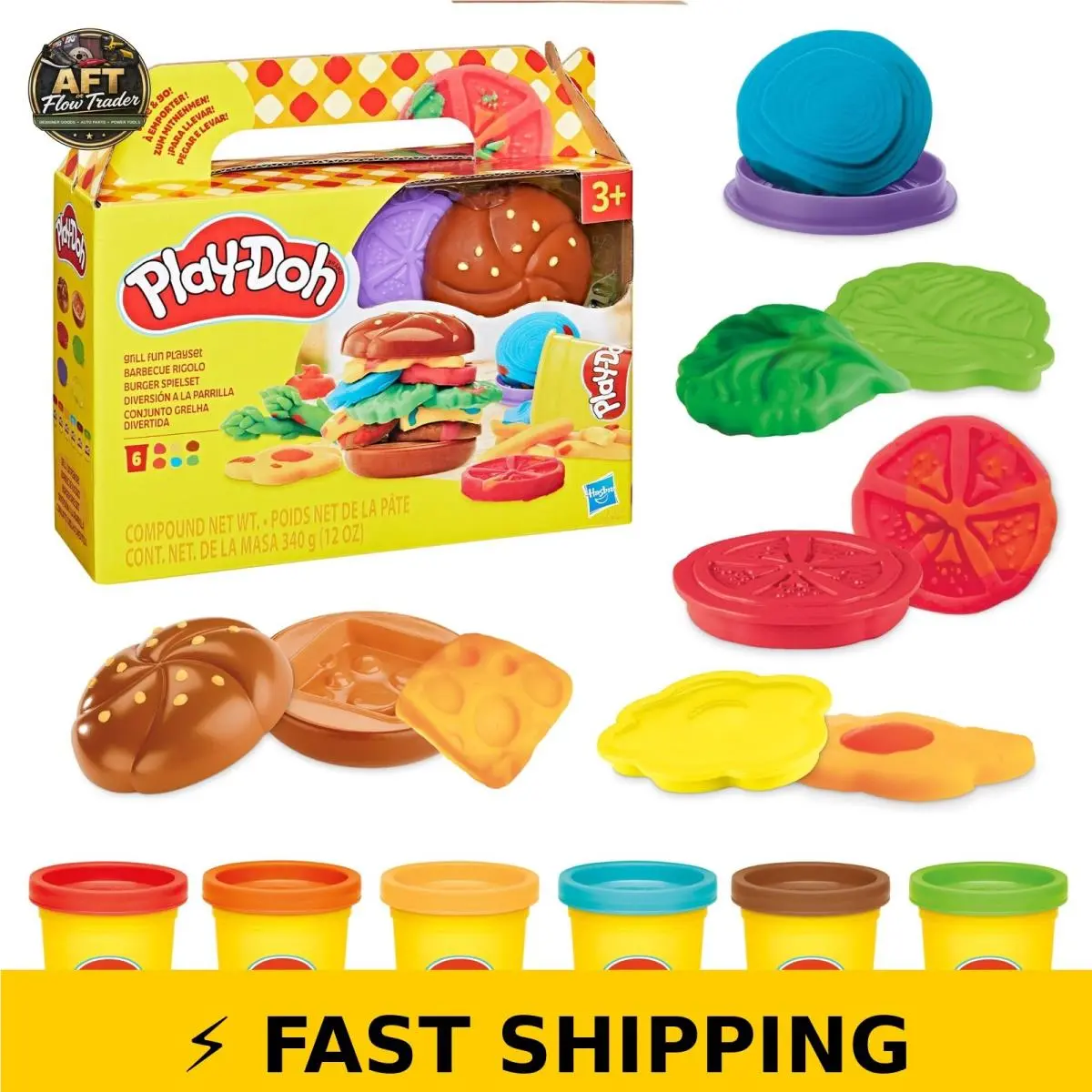 Play-doh Grill Fun Playset - Kitchen Toy For Kids 3+
