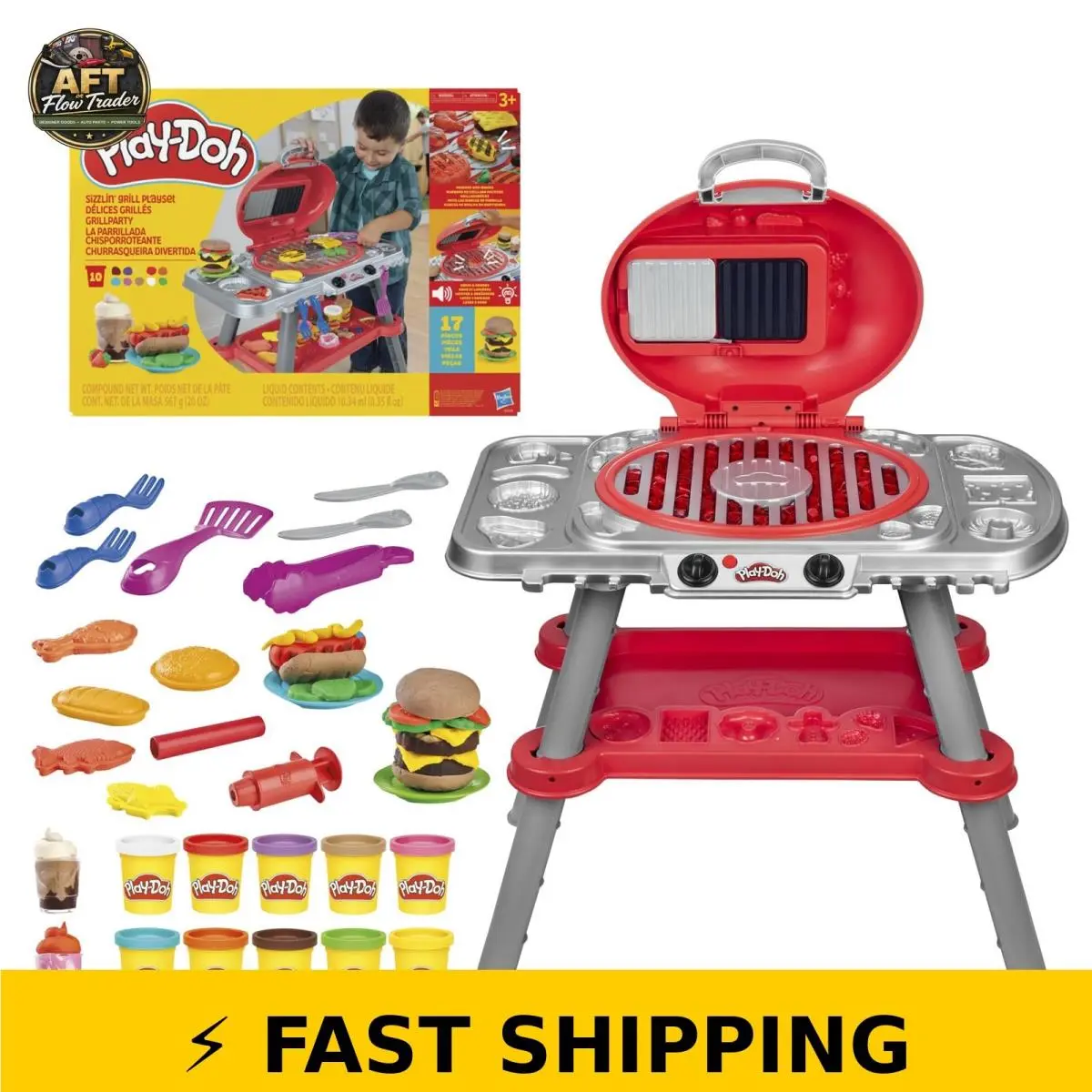 Play-doh Sizzlin` Grill Playset with Lights Sounds