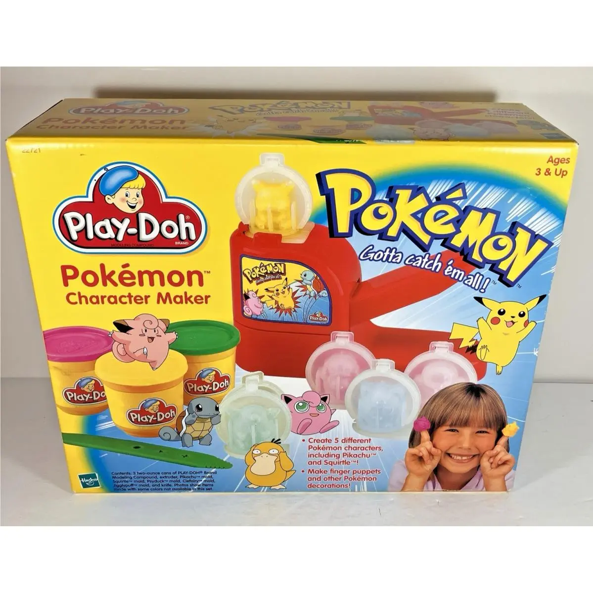 1998 Play-doh Pokémon Character Maker Hasbro Mold Set - Vtg Toy Mint