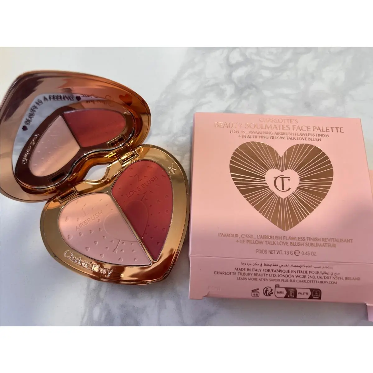 Charlotte Tilbury Pillow Talk Beauty Soulmates Face Palette Flawless Peach