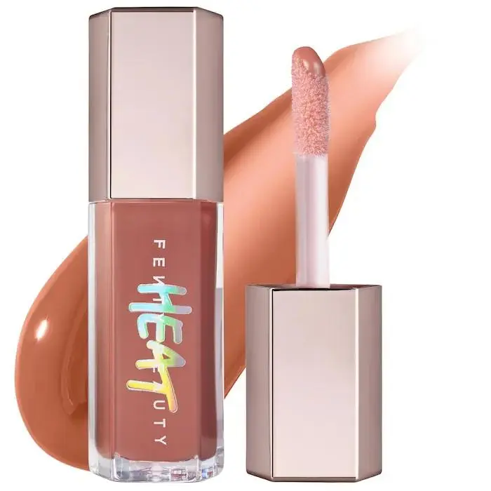 Gloss Bomb Heat Lip Luminizer + Plumper Fenty Glow - sheer rose nude by Fenty Beauty