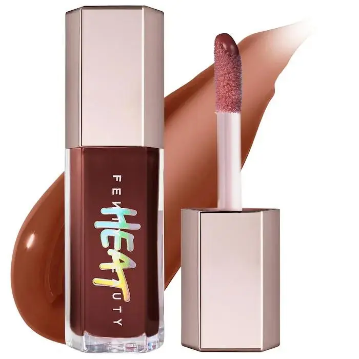 Gloss Bomb Heat Lip Luminizer + Plumper Hot Chocolit - sheer rich brown by Fenty Beauty