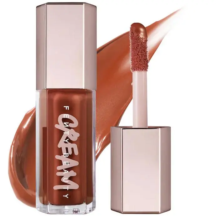 Gloss Bomb Cream Color Drip Lip Cream 5 Shades 0.3oz/9mL Cookie Jar - chocolate caramel by Fenty Beauty