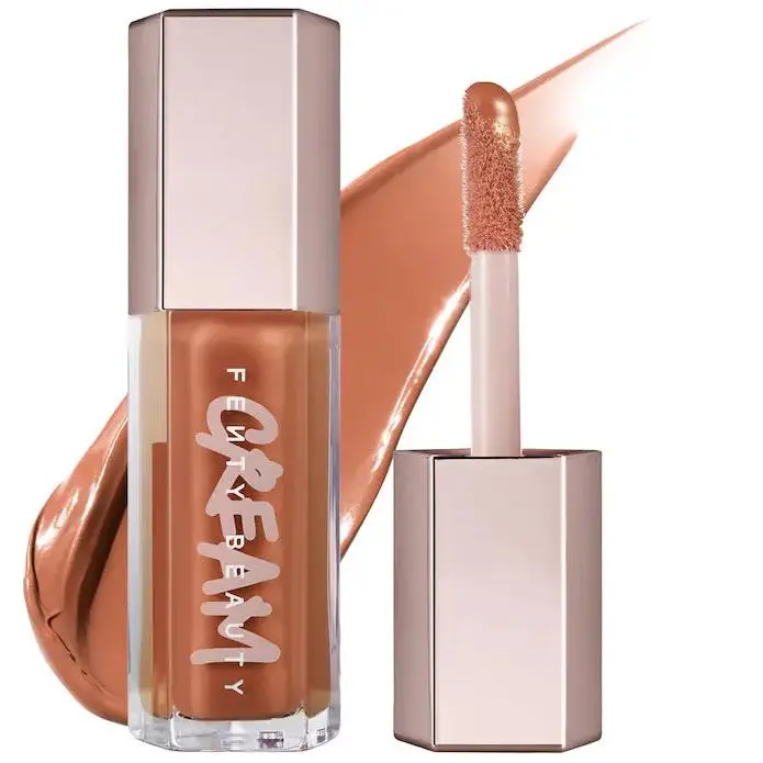 Gloss Bomb Cream Color Drip Lip Cream 5 Shades 0.3oz/9mL Honey Waffles - honey butter brown by Fenty Beauty