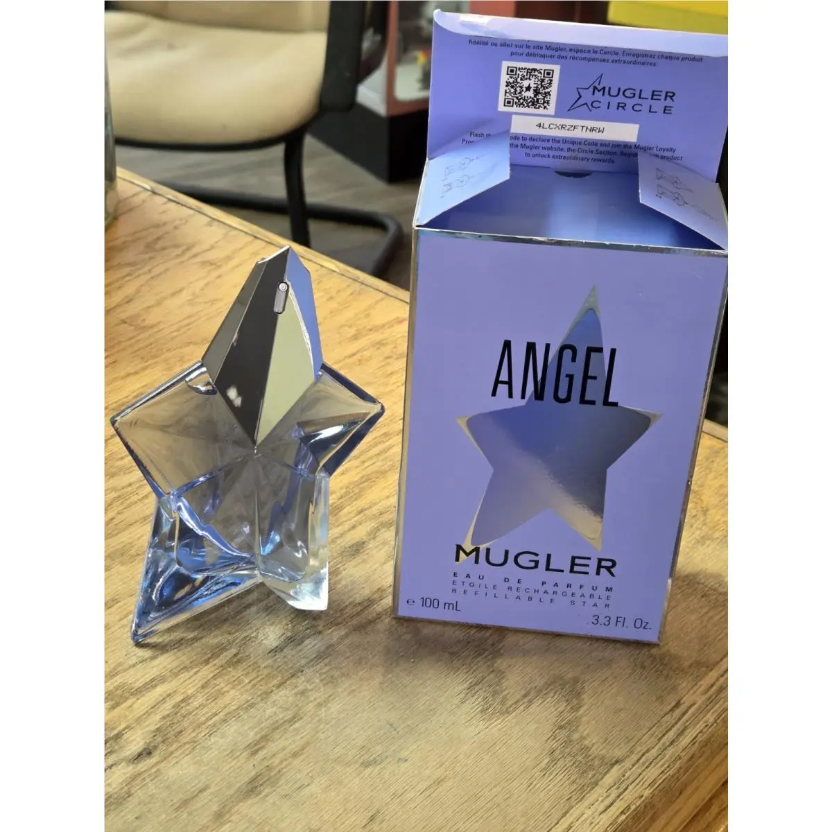 Angel by Thierry Mugler Edp 100ml 3.3oz Refillable Star Bottle Women Perfume Box