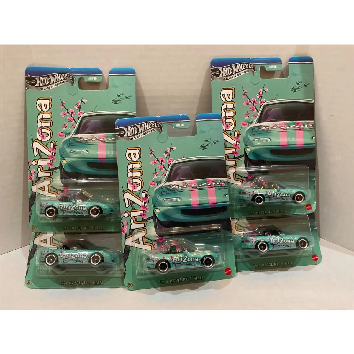 5x Arizona Tea Mazda Miata Hot Wheels Rare Silver Series 7-11 Limited Edition