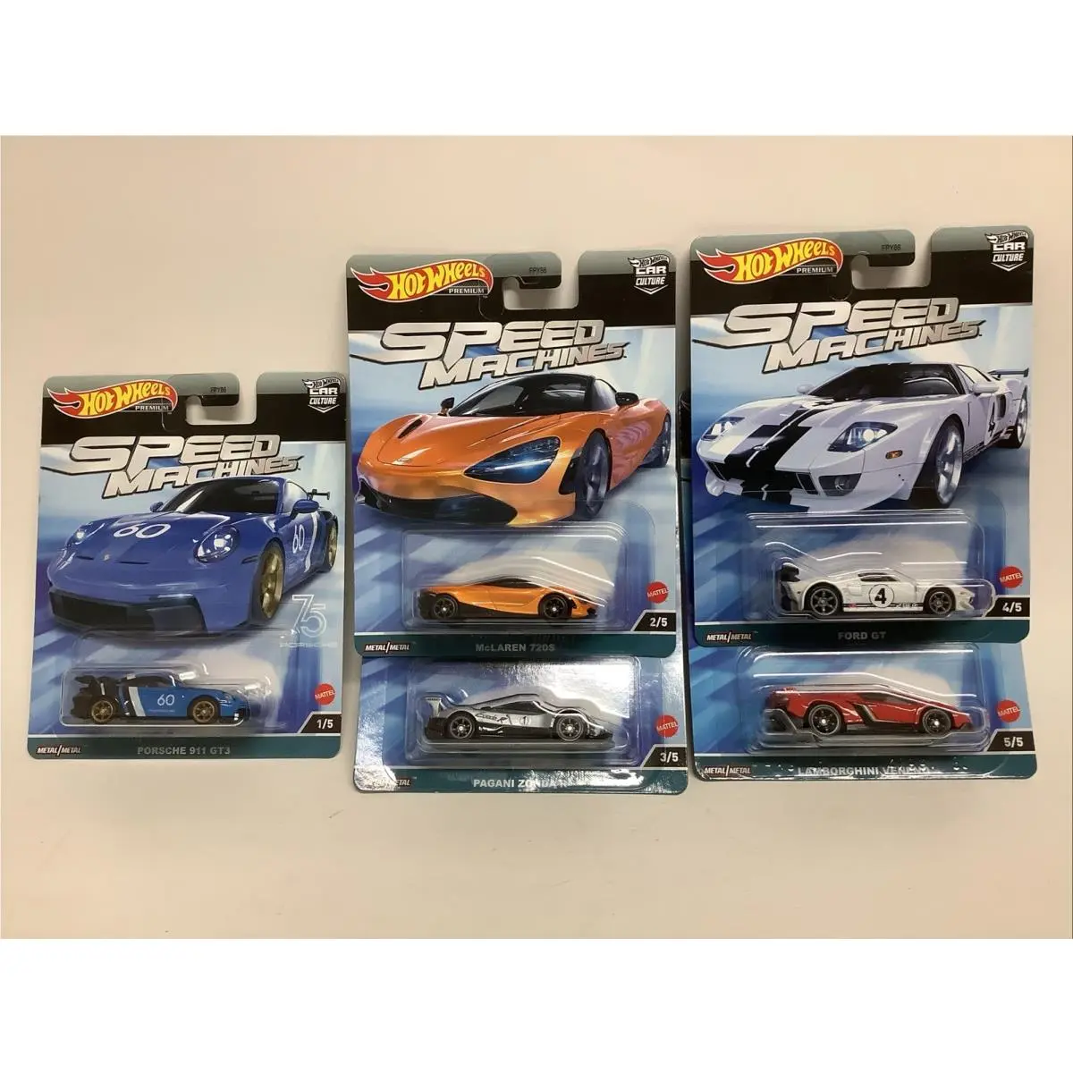 Hot Wheels Car Culture Speed Machines - 5 Car Set