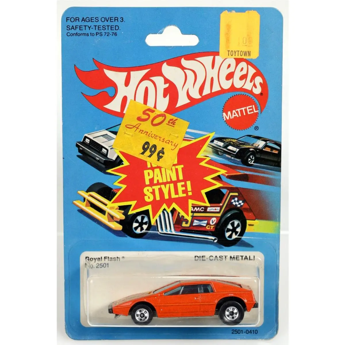 Hot Wheels Vintage Royal Flash - 2501 Never Removed From Pack 1981 Orange 1:64