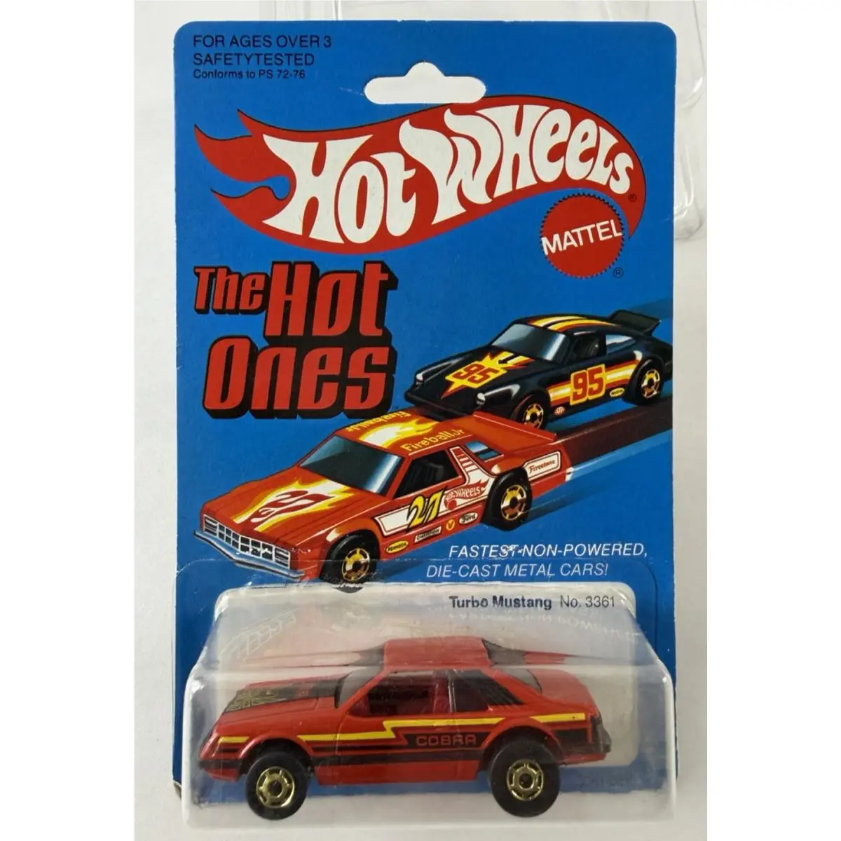 1st. Year Release 1982 Hot Wheels The Hot Ones Turbo Mustang 3361 Hong Kong