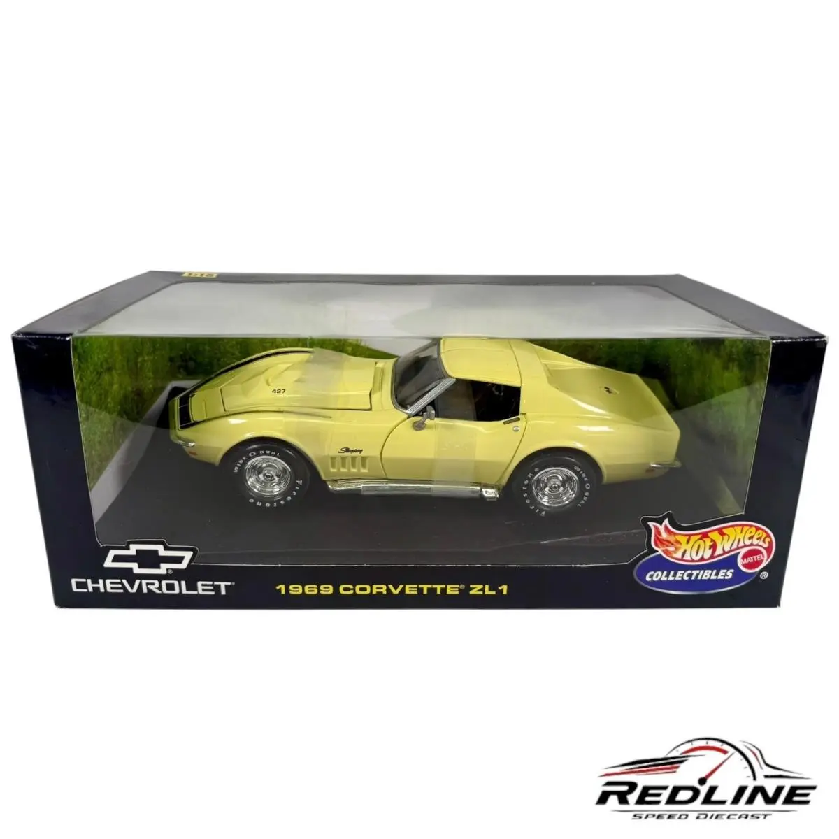 Hot Wheels 1969 Corvette Stingray 427 ZL-1 Yellow 1:18 C1 - Yellow