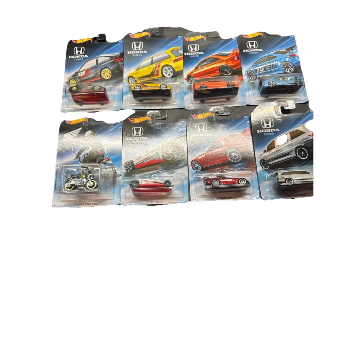 Hot Wheels Honda Series Complete Civic Si Crx Racer Z50 `90 Civic EF Walmart Exc