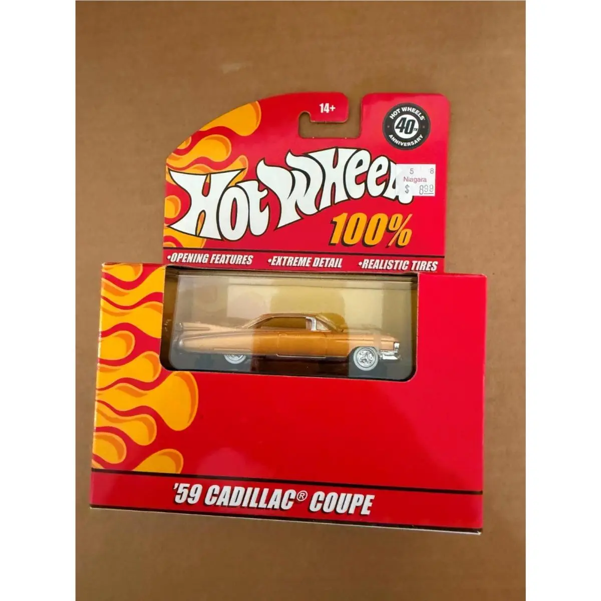 2007 Hot Wheels `59 Cadillac Coupe 40th Anniversary Red Box Edition AB9