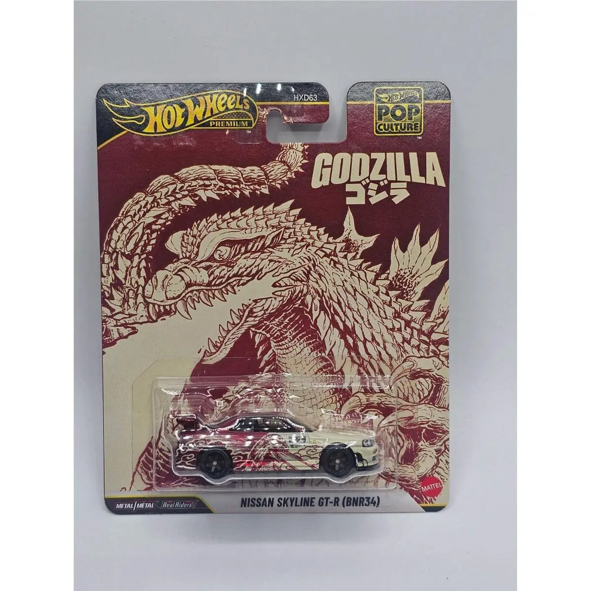 Hot Wheels Premium Pop Culture Godzilla Nissan Skyline Gt-r R34