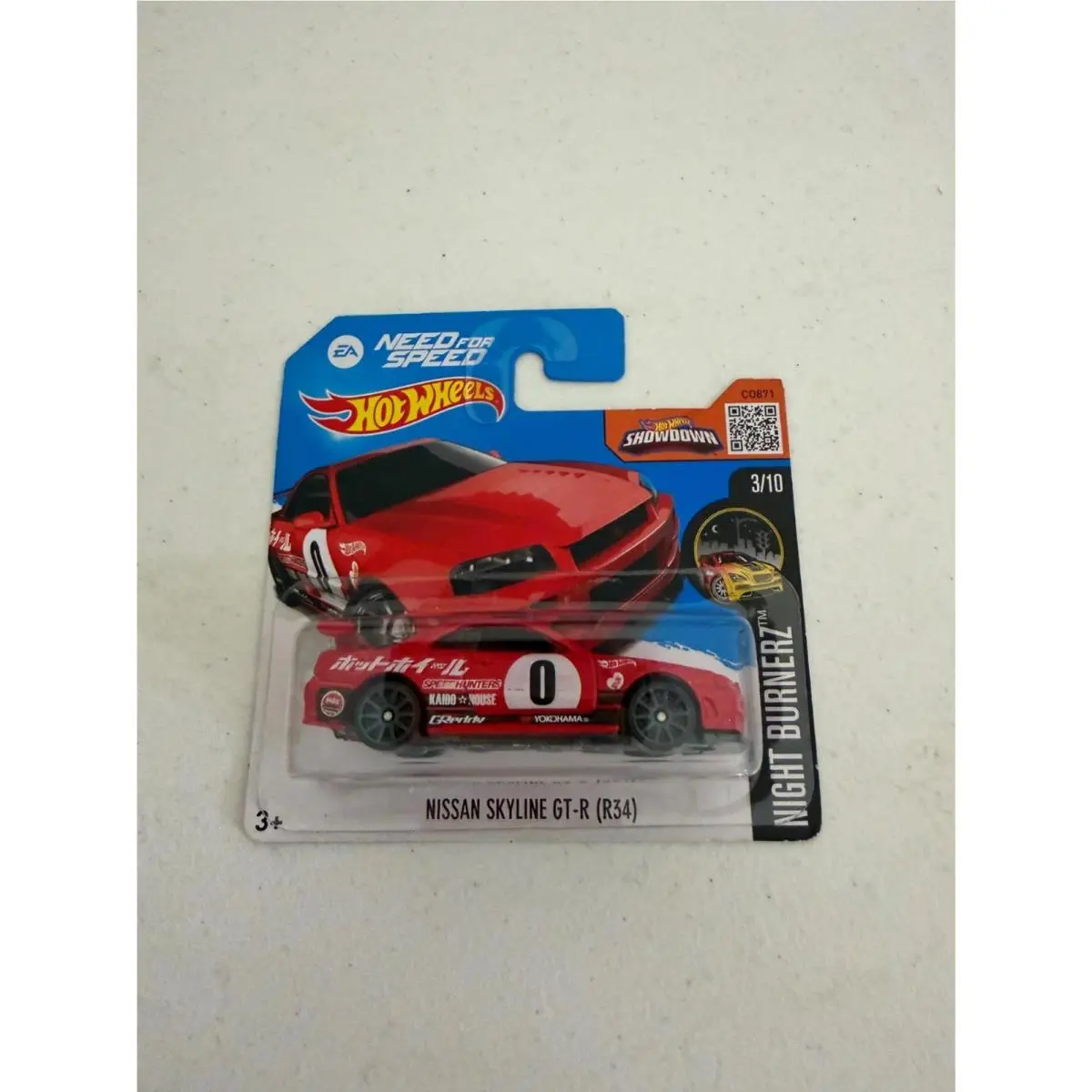 Hot Wheels Nightburnerz Nissan Skyline Gt-r R34 Short Card Vhtf AG5