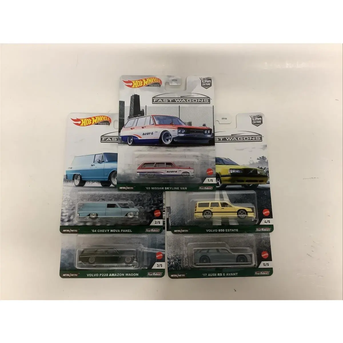 Hot Wheels Premium Car Culture Fast Wagons 5 Car Set